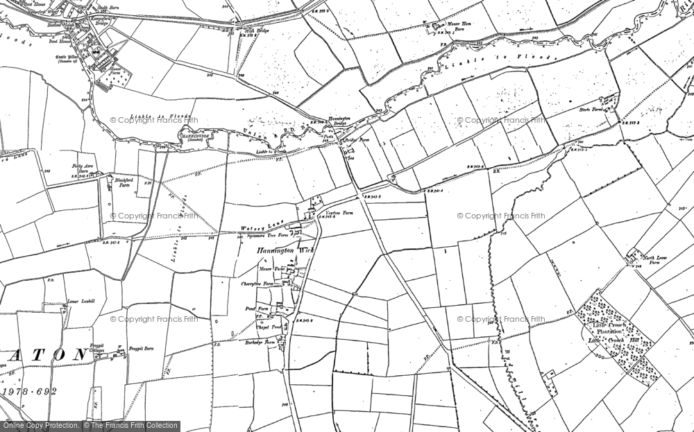 Old Map of Hannington Wick, 1898 - 1910 in 1898