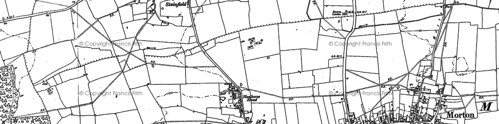 Old map of Hanthorpe in 1886