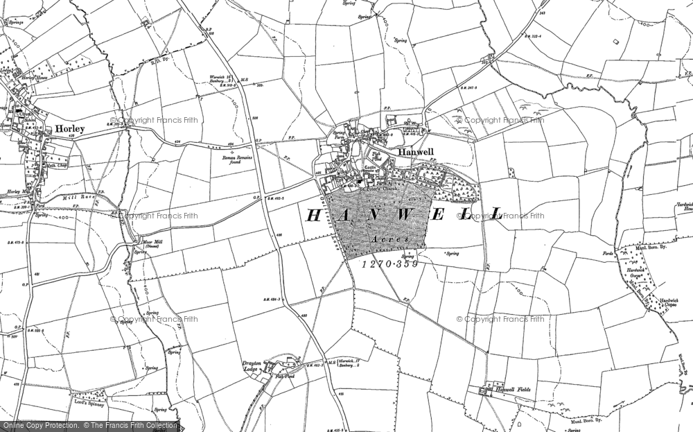 Old Map of Hanwell, 1899 in 1899