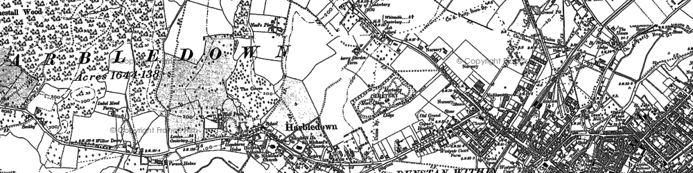 Old map of Hales Place in 1896
