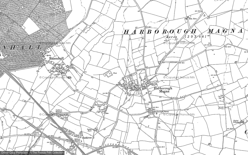 Old Map of Harborough Magna, 1903 in 1903