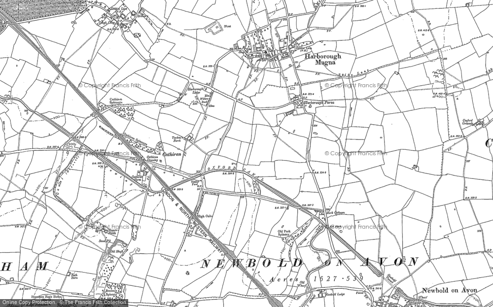 Old Map of Harborough Parva, 1903 in 1903