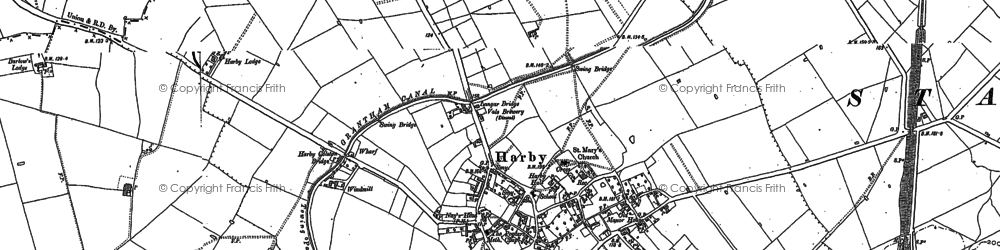 Old map of Harby in 1899