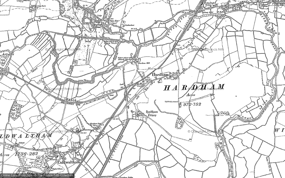 Old Map of Hardham, 1895 - 1896 in 1895