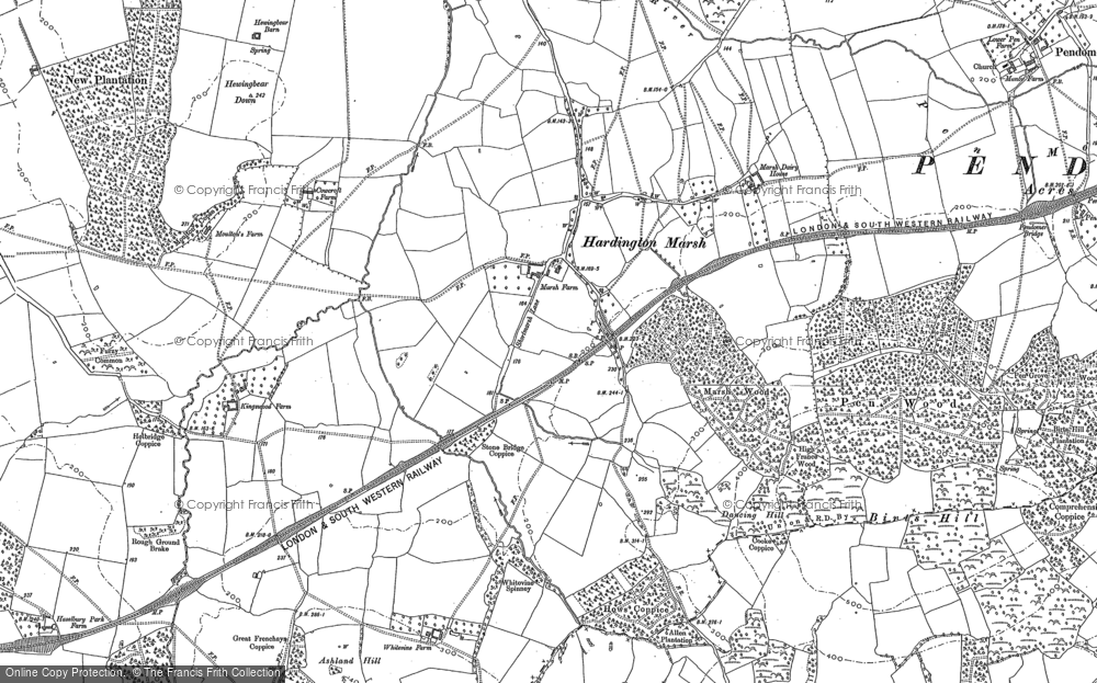 Old Map of Hardington Marsh, 1886 - 1901 in 1886