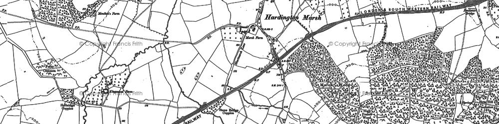 Old map of Hardington Marsh in 1886