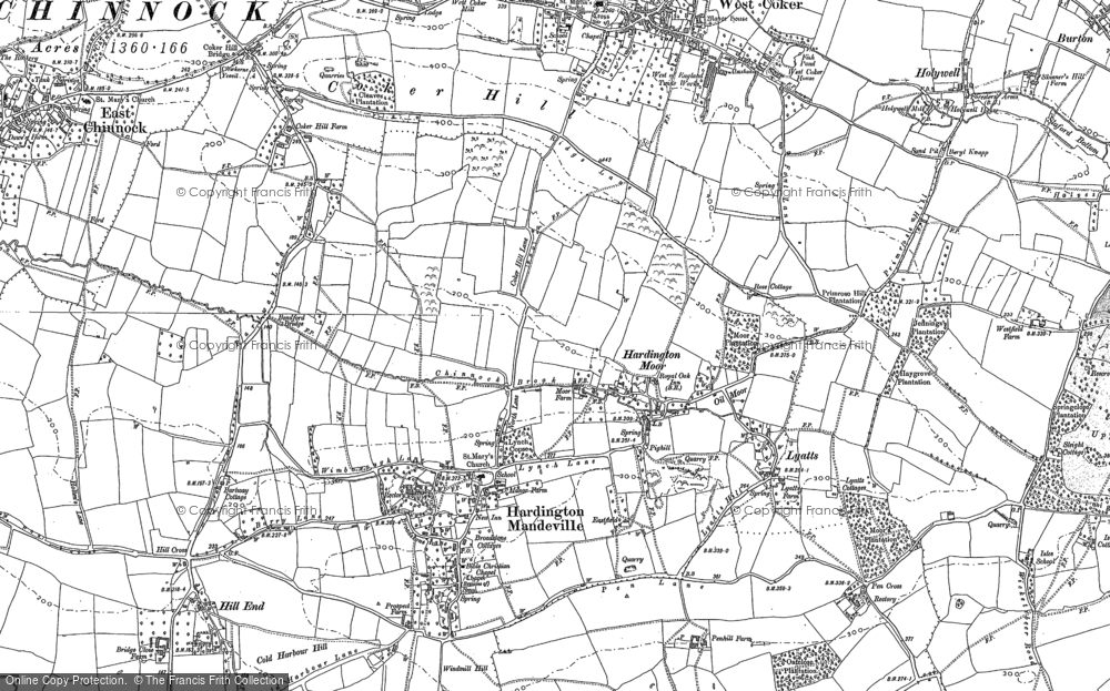 Old Map of Hardington Moor, 1886 - 1901 in 1886