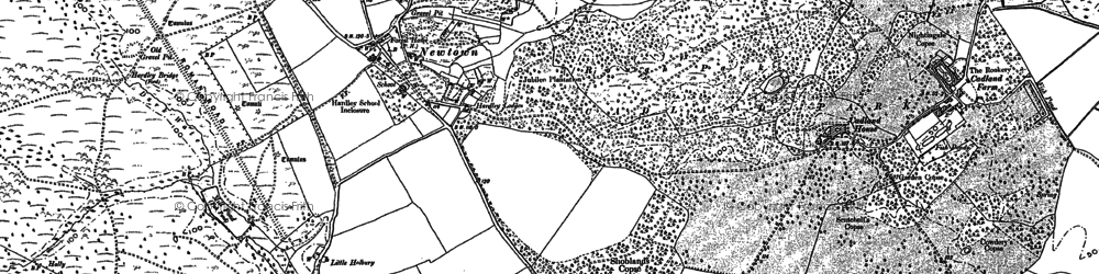 Old map of Little Holbury in 1895