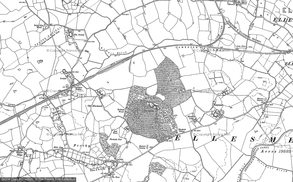 Old Map of Hardwick, 1874 in 1874