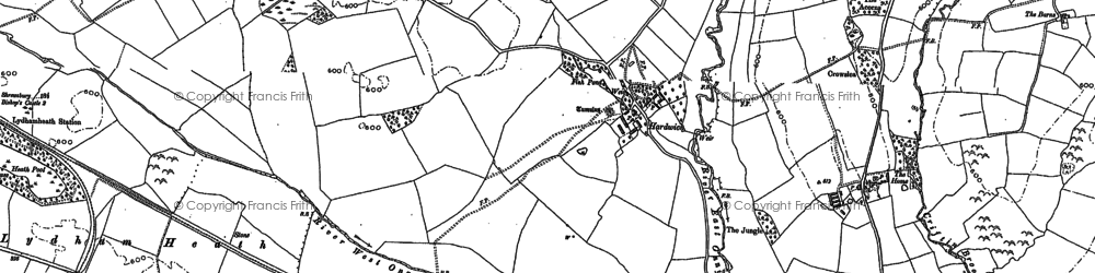 Old map of Hardwick in 1882