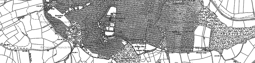 Old map of Hardstoft in 1877