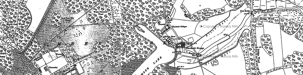 Old map of Hardwick Village in 1884
