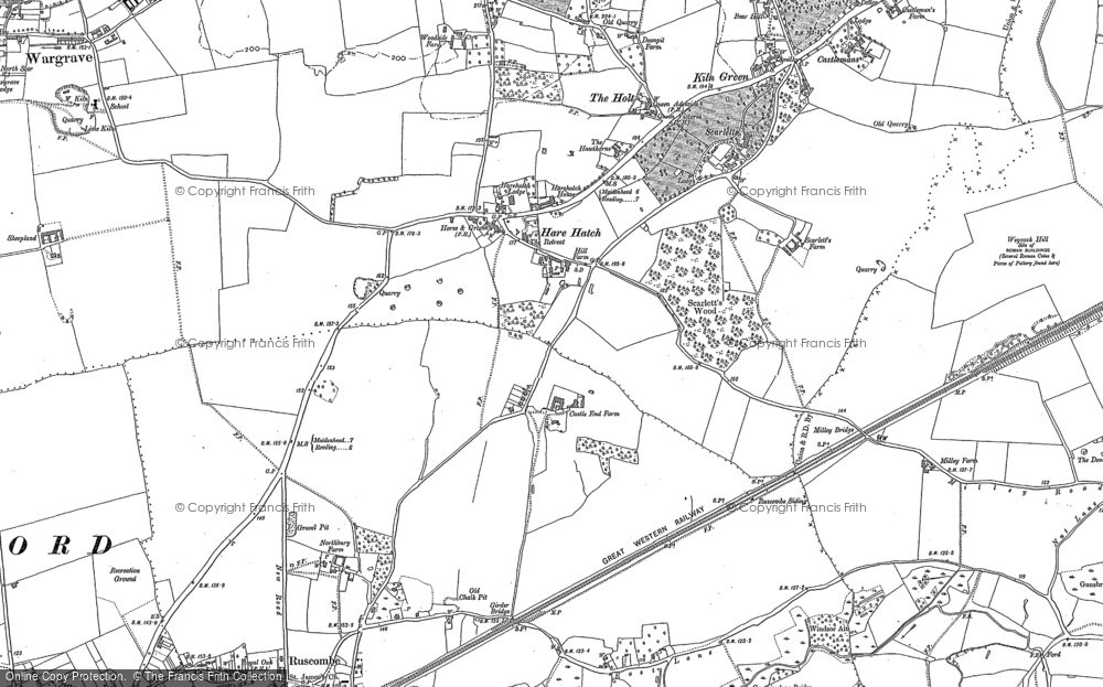 Old Map of Historic Map covering The Holt in 1910