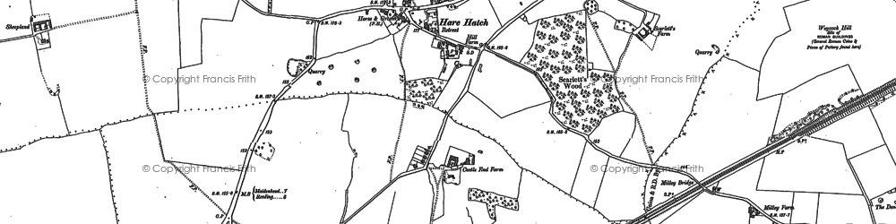 Old map of Hare Hatch in 1910