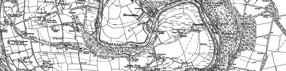 Old map of Harewood in 1905