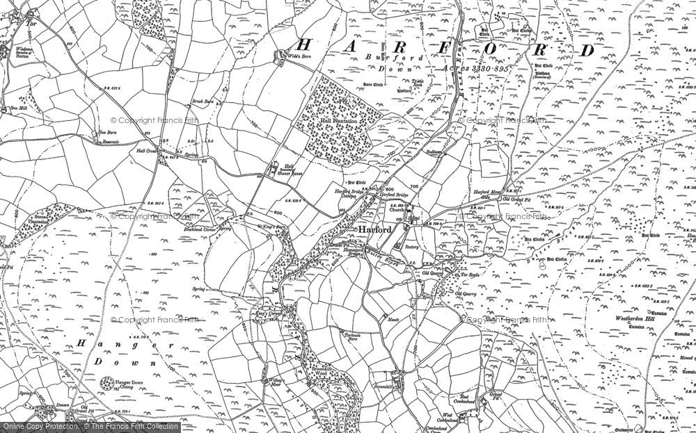 Old Map of Harford, 1886 in 1886