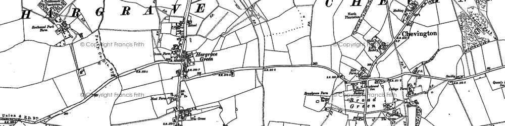 Old map of Hargrave in 1883