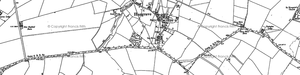 Old map of Hargrave in 1884