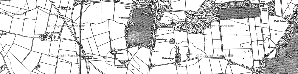 Old map of Harker in 1888