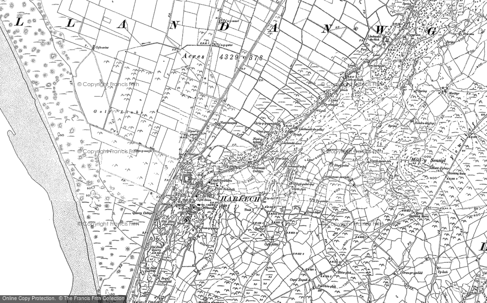 Old Map of Historic Map covering Lasynys in 1887