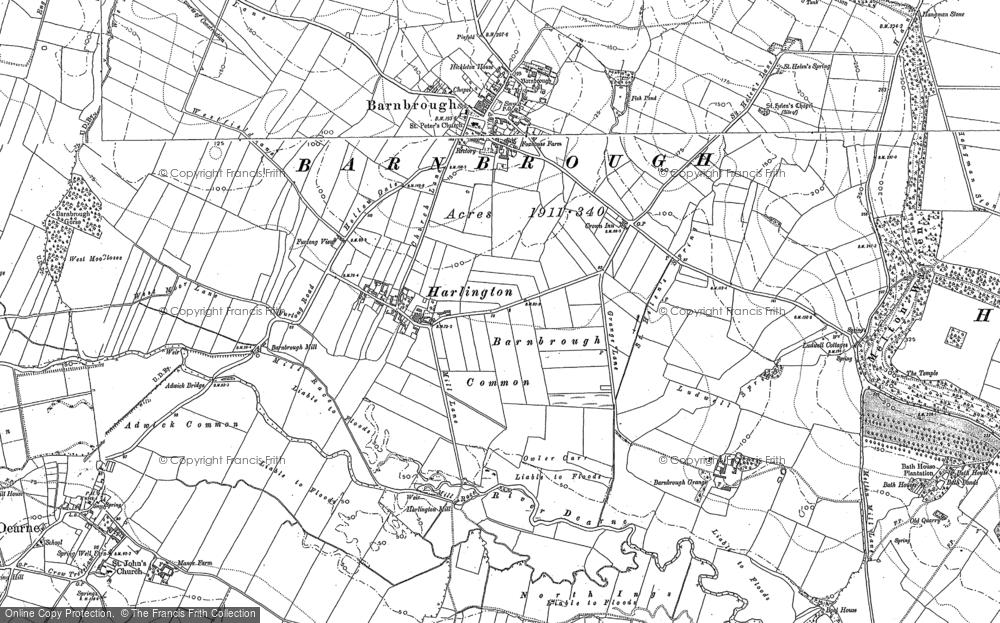 Old Map of Harlington, 1890 - 1891 in 1890
