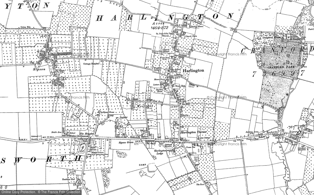 Old Map of Harlington, 1894 - 1913 in 1894