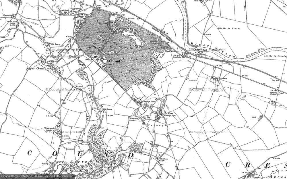 Old Map of Harnage, 1882 in 1882