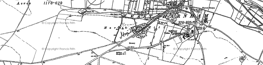 Old map of Churchfields in 1900