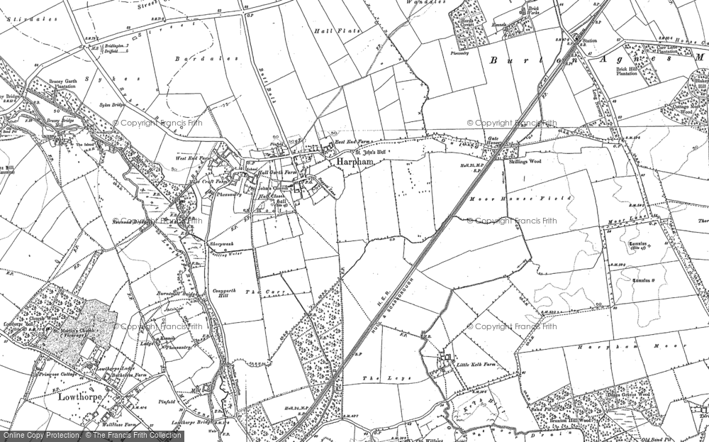 Old Map of Harpham, 1888 - 1891 in 1888