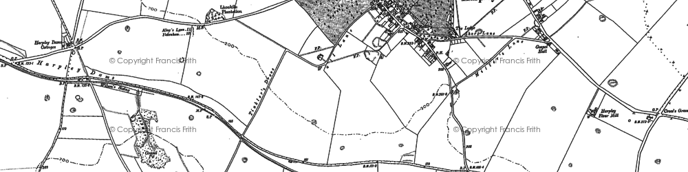 Old map of Harpley in 1884