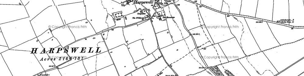 Old map of Harpswell in 1885