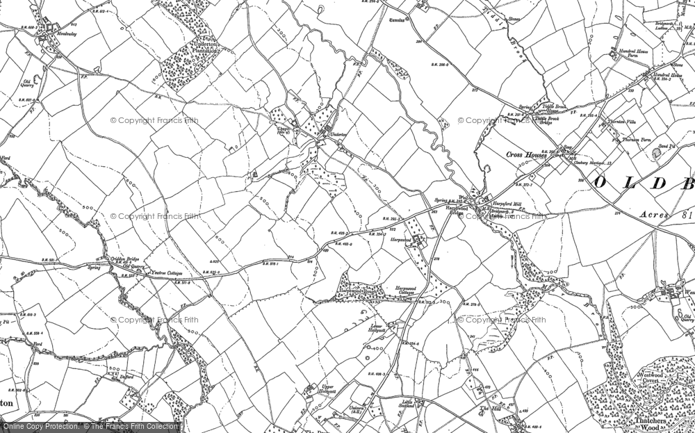 Old Map of Historic Map covering Bridgwalton in 1882