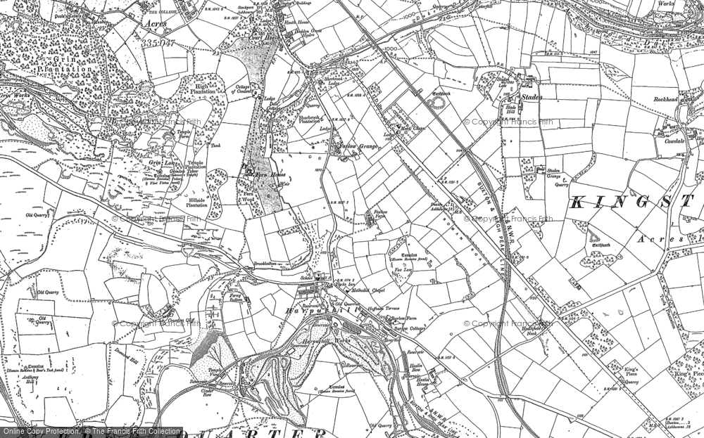 Old Map of Harpur Hill, 1897 - 1898 in 1897