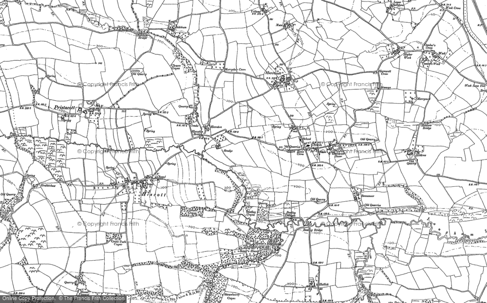 Old Map of Harracott, 1886 in 1886
