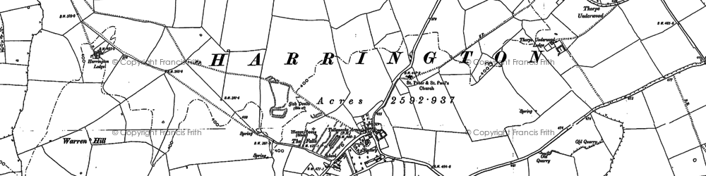 Old map of Harrington in 1884