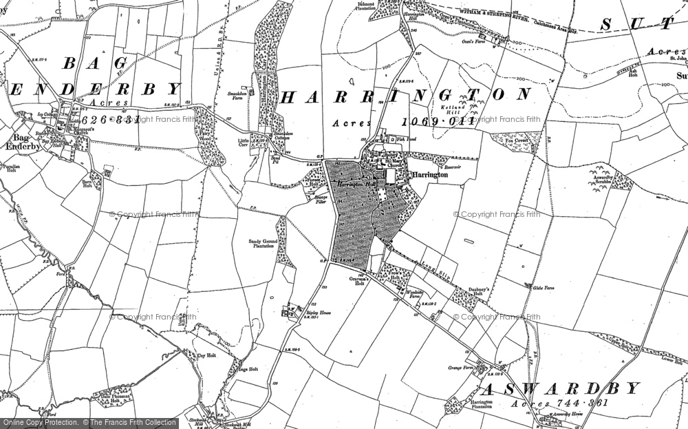 Old Map of Harrington, 1887 in 1887