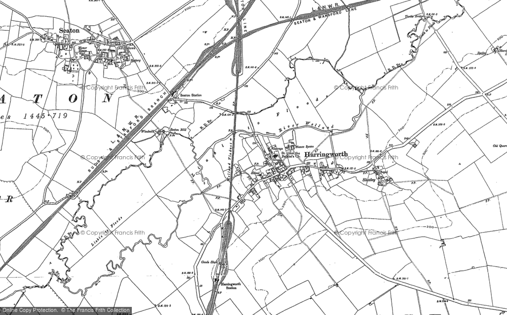 Old Map of Historic Map covering Shotley in 1885