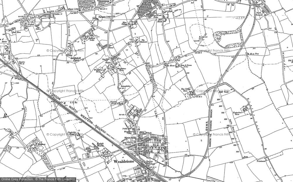 Old Map of Harrow Weald, 1895 - 1913 in 1895