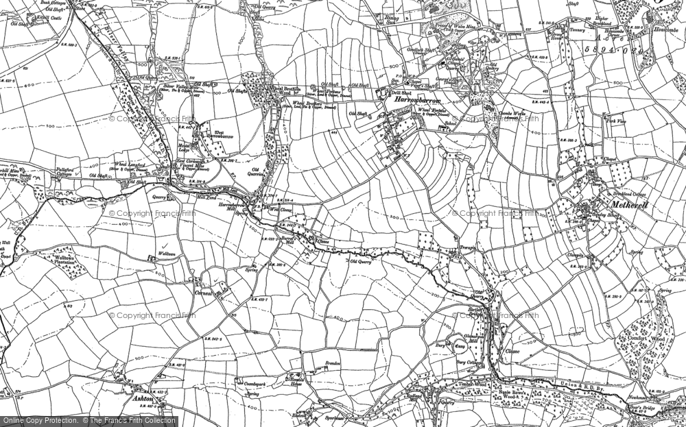 Old Map of Harrowbarrow, 1905 in 1905