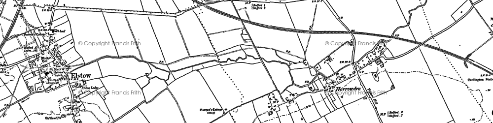 Old map of Eastcotts in 1882