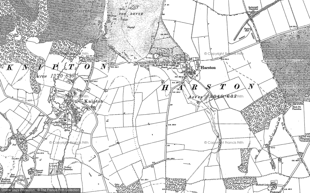 Old Map of Harston, 1886 - 1902 in 1886
