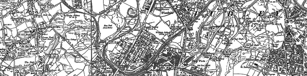 Old map of Woodside in 1881