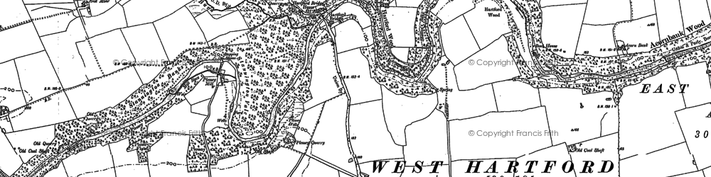 Old map of Briery Hill in 1896
