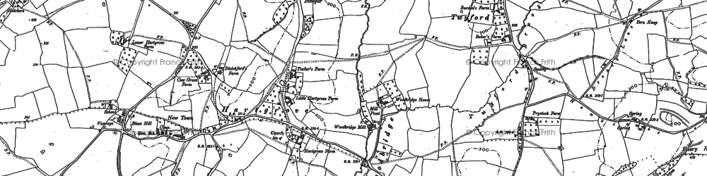Old map of Blackven Common in 1900