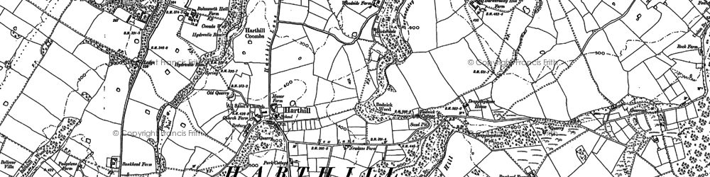 Old map of Burwardsley Hill in 1897