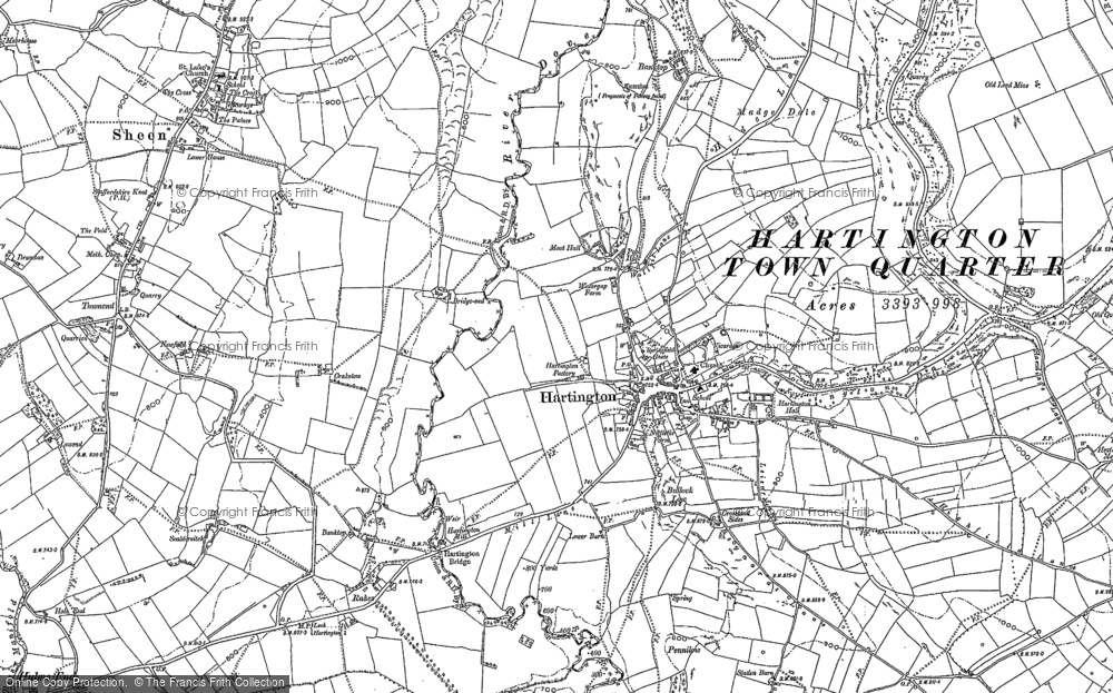 Old Map of Hartington, 1897 - 1898 in 1897