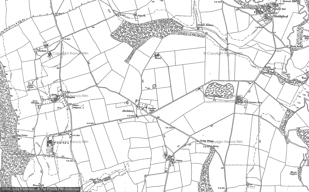 Old Map of Hartlebury, 1882 in 1882