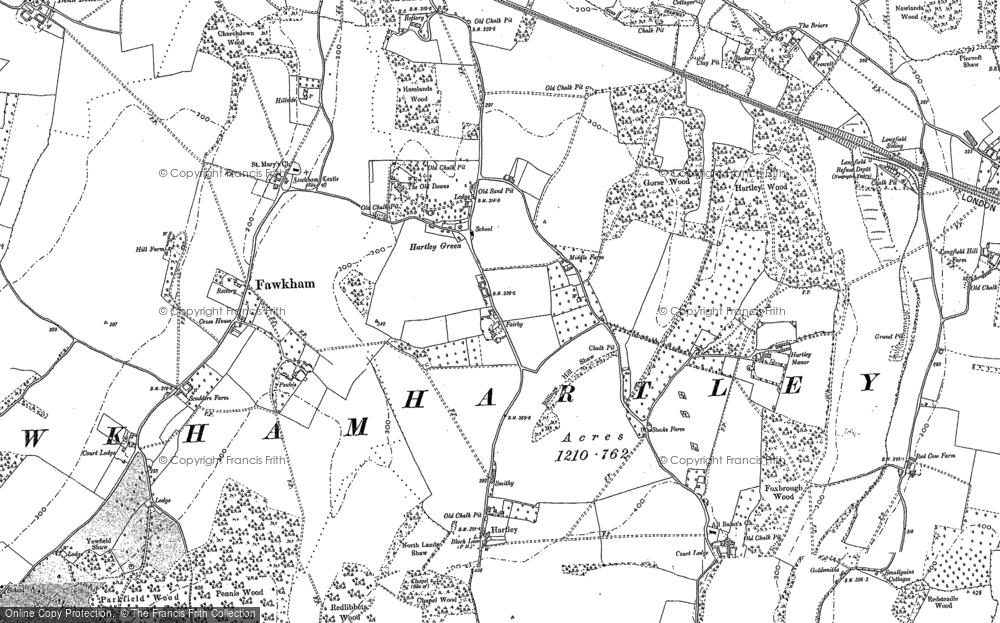 Old Map of Hartley, 1895 in 1895