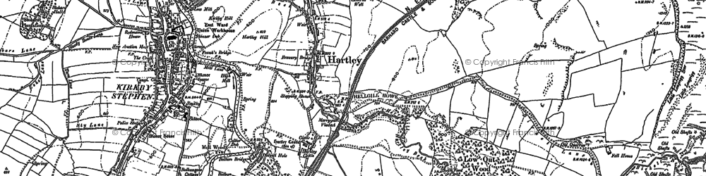 Old map of Hartley in 1897