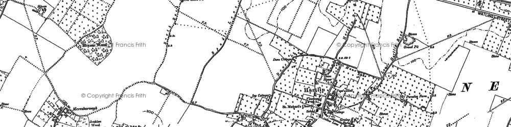Old map of Lower Hartlip in 1895
